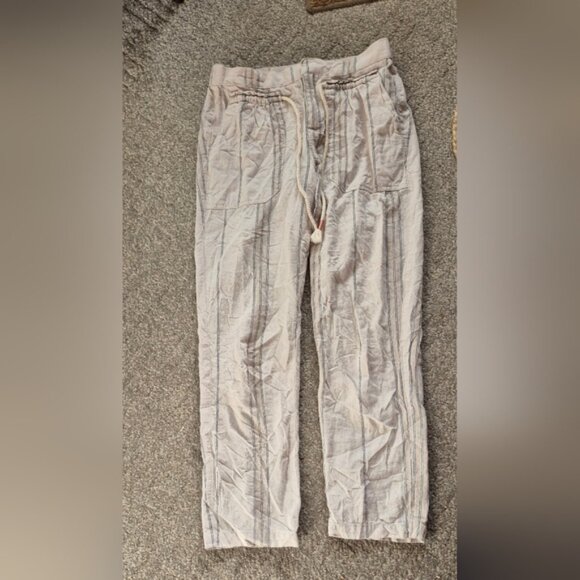 ANTHROPOLOGIE  Seashore  Linen Striped pants Sz.XS - Picture 6 of 11